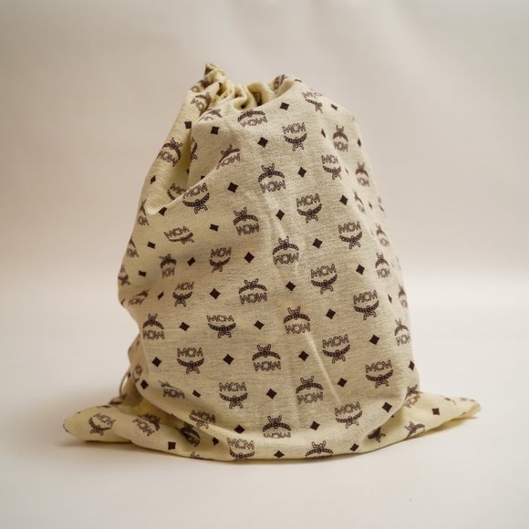 VINTAGE MCM Monogram Black Bucket Bag Drawstring Crossbody Purse - Picture 15 of 15